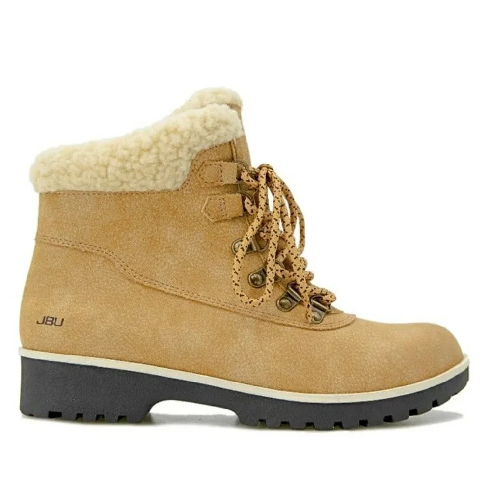 JBU Tan Ankle Boots with Cream Lining